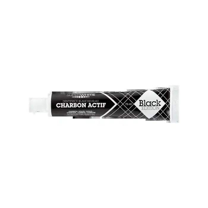 Superwhite black edition dentifrice blancheur au charbon 75ml
