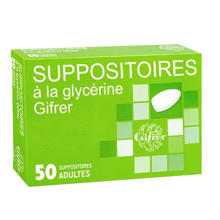 Suppositoires à la glycérine – Constipation – Adulte – 50 suppositoires