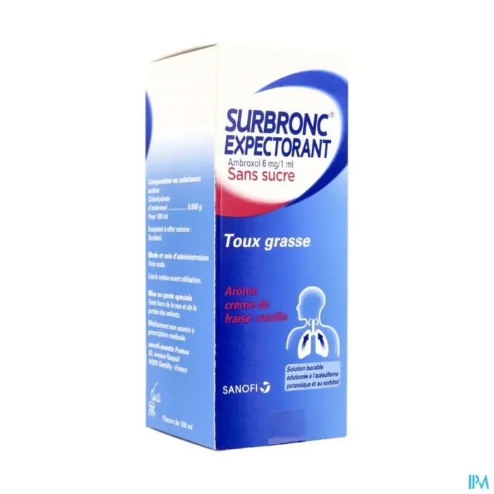 Surbronc expectorant ambroxol sans sucre solution buvable 100ml