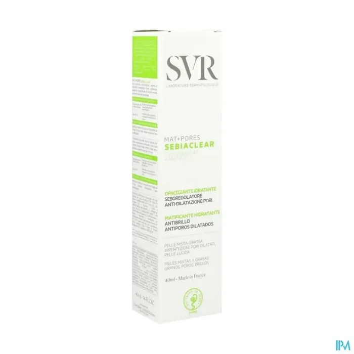 Svr sebiaclear crème mat+pores matifiant hydratant 40ml