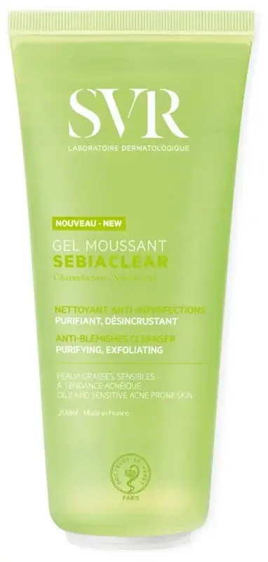 SVR Sebiaclear Gel Moussant Anti-Imperfections Peaux Grasses à Tendance Acnéique 200 ml