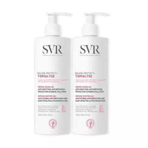 SVR TOPIALYSE Baume Protect+ Visage et Corps Peaux Très Sèches à Atopiques 2 x 400ml