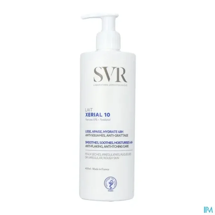 Svr xerial 10 lait antisquames corps peaux sèches 400ml