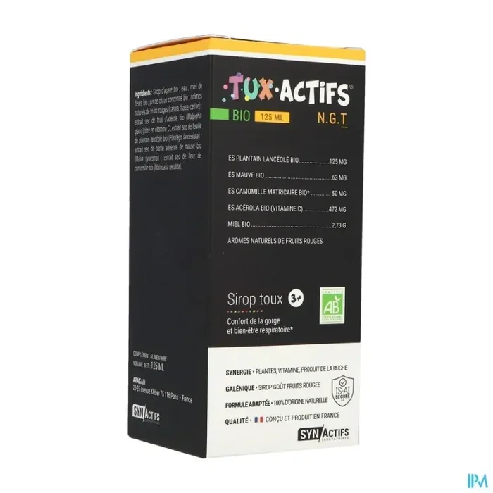 Synactifs tux actifs bio sirop enfant 125ml