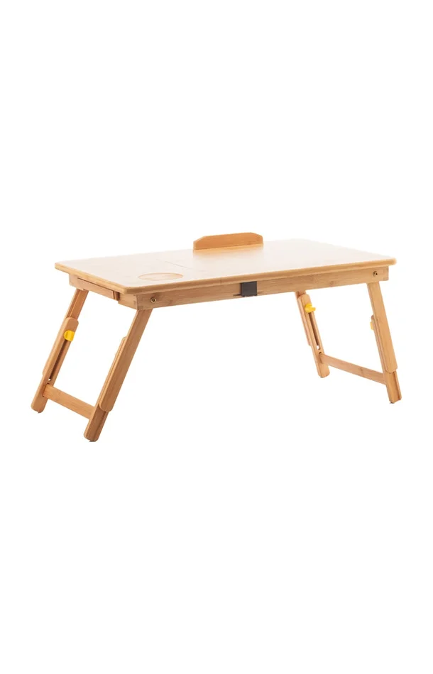 Table pliante d’appoint en bambou – Marron