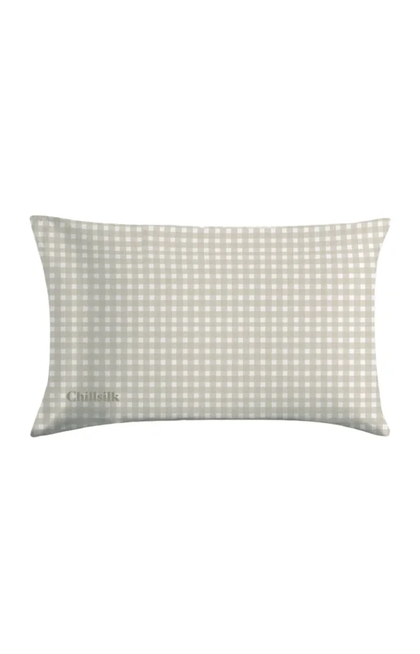 Taie d’oreiller rectangle en soie – Vichy