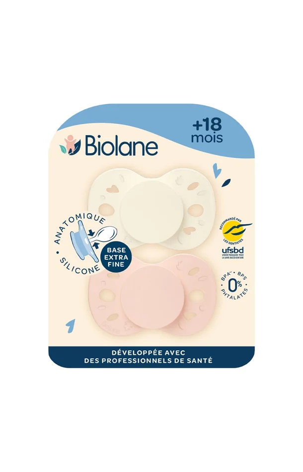 Tétines anatomiques – Essentielle – 18 mois & plus – Rose & beige