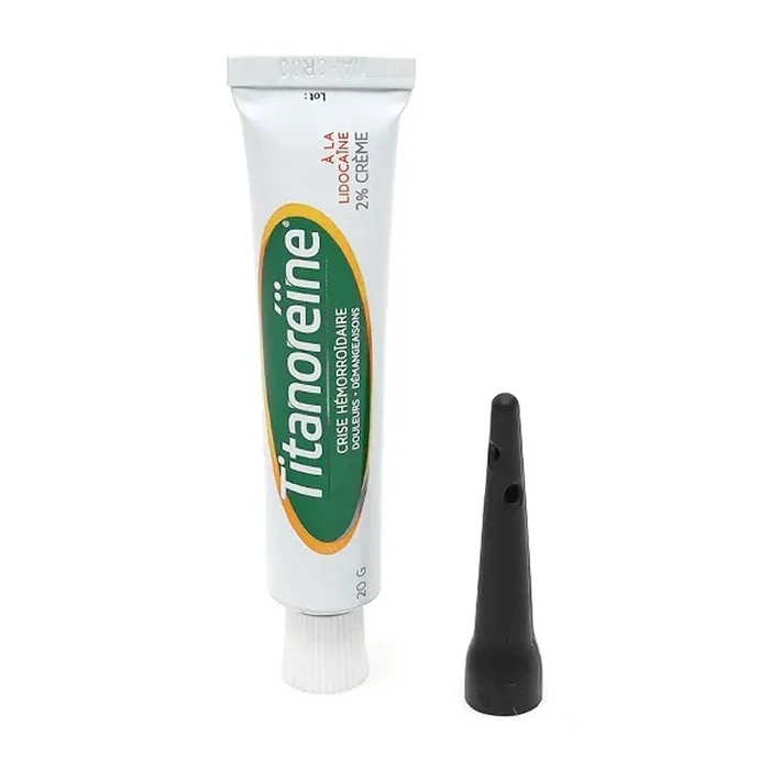 Titanoreine à la Lidocaïne 2% Crème – Douleurs Prurits Hémorroïdes – Tube 20g