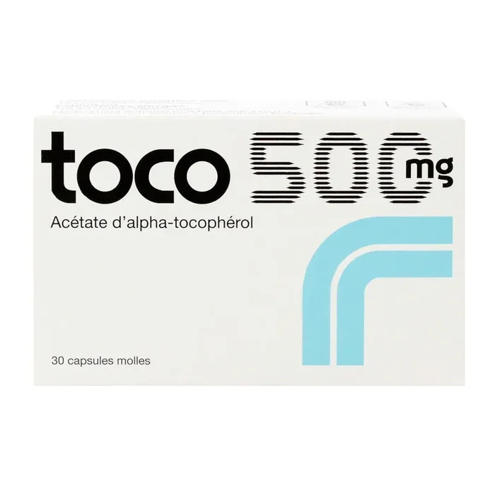 Toco 500mg – Carence en vitamine E – Adultes – 30 capsules