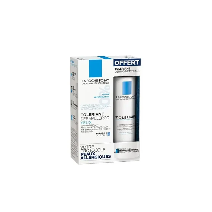 TOLERIANE DERMALLERGO SOIN YEUX 20ML + DERMO NETTOYANT 50ML OFFERT LA ROCHE POSAY