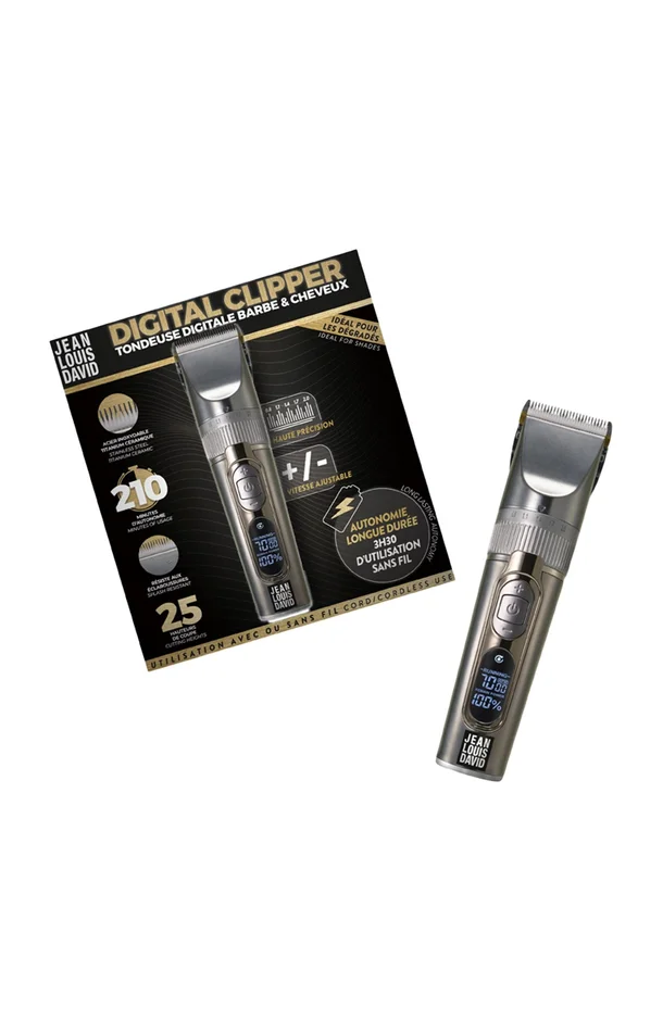 Tondeuse professionnelle 2-en-1 – Cheveux & barbe – Noir