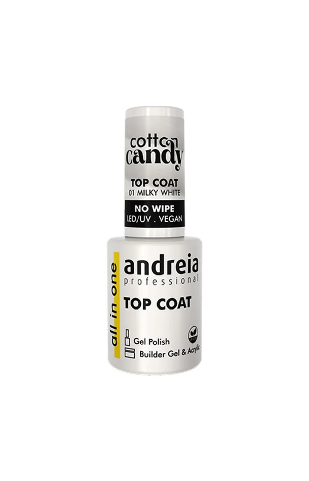Top coat Cotton Candy – n°02 Milky White – All In One – 10,5 ml