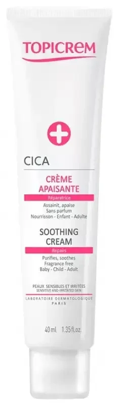 Topicrem CICA – Peaux irritées Crème Apaisante Réparatrice 40 ml