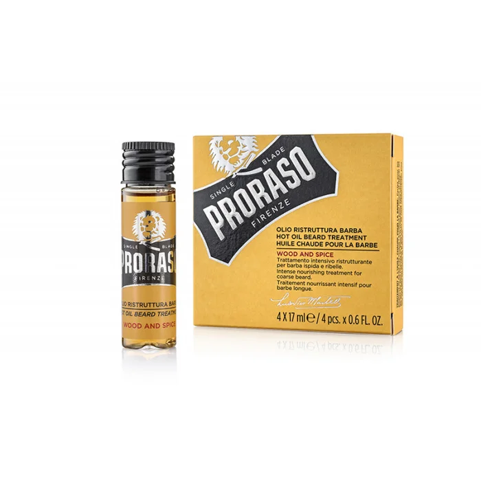 Traitement pour Barbe à l’Huile Chaude – Wood & Spice – 4x17ml