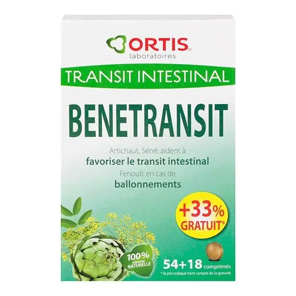 Transit intestinal 54 comprimés + 18 gratuits