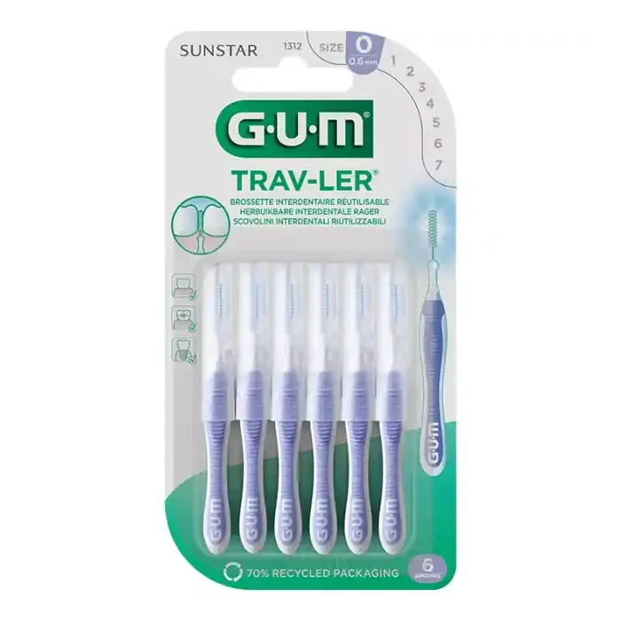 TRAV-LER BROSSETTES INTERDENTAIRES X 6 0.6mm GUM