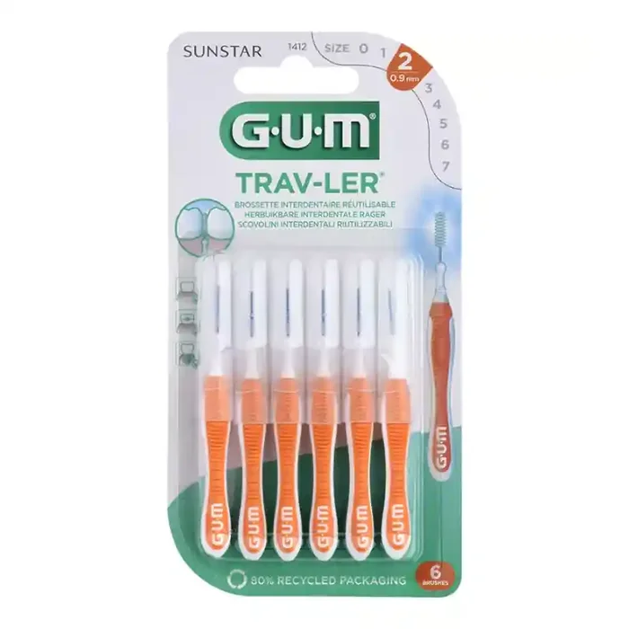 TRAV-LER BROSSETTES INTERDENTAIRES X 6 0.9mm GUM