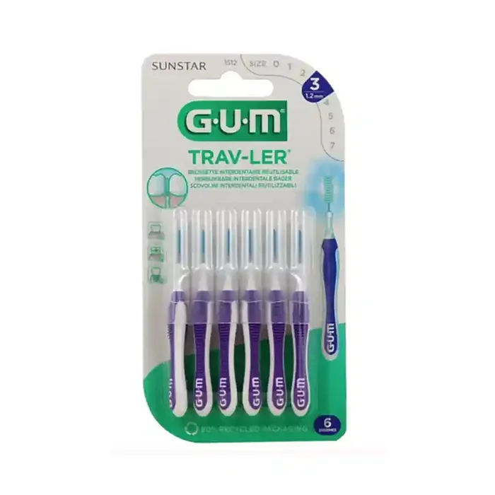 TRAV-LER BROSSETTES INTERDENTAIRES X 6 1.2mm GUM
