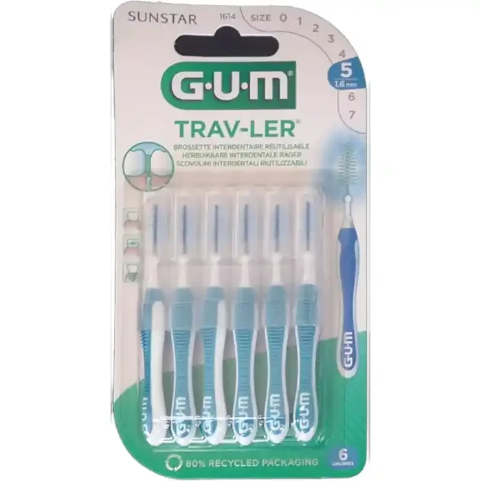 TRAV-LER BROSSETTES INTERDENTAIRES X 6 1.6mm GUM