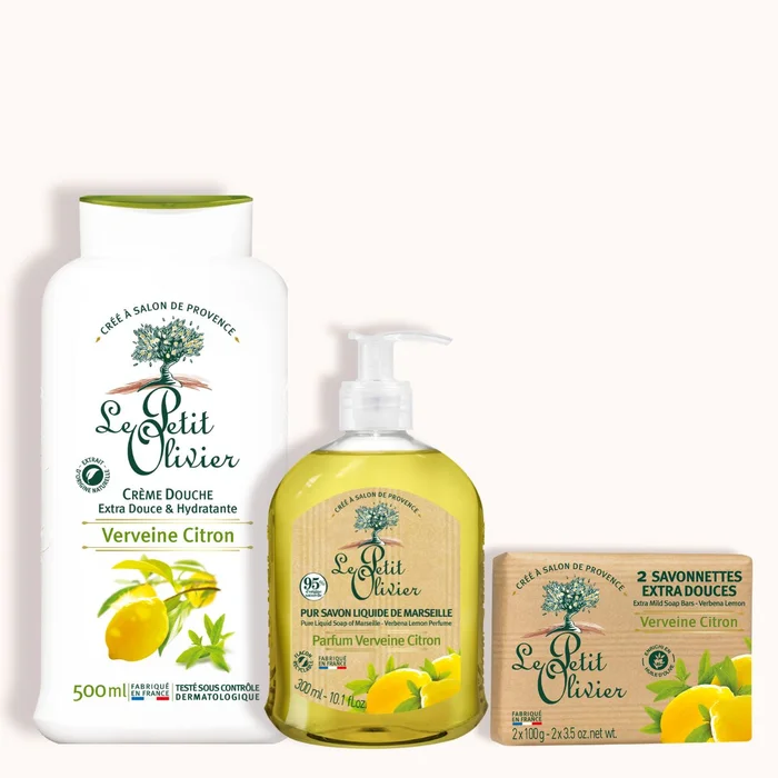 Trio Vivifiant – Douche & Savon – Parfum Verveine-Citron