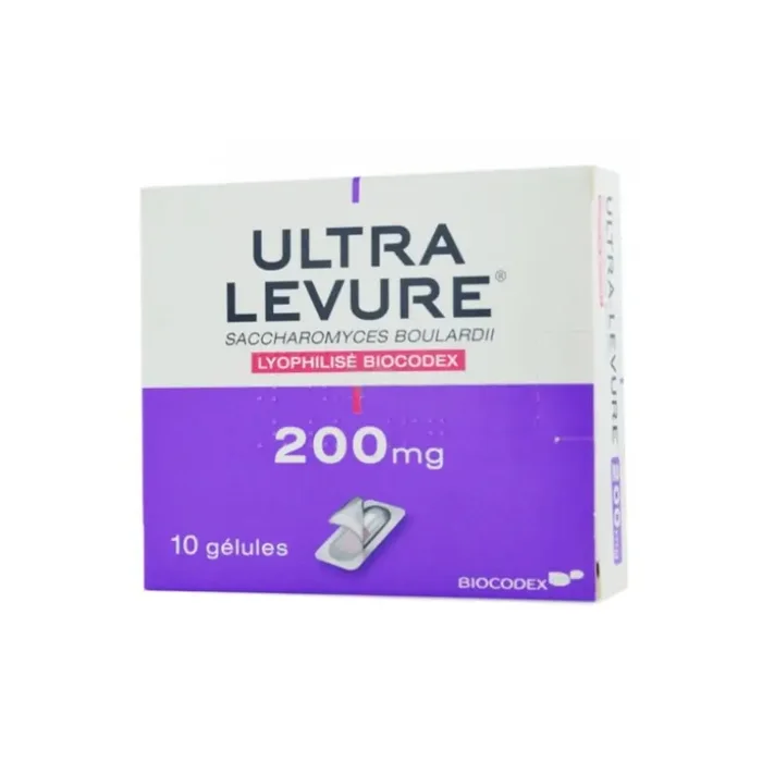Ultra levure antidiarrheique200 mg 10 gelules