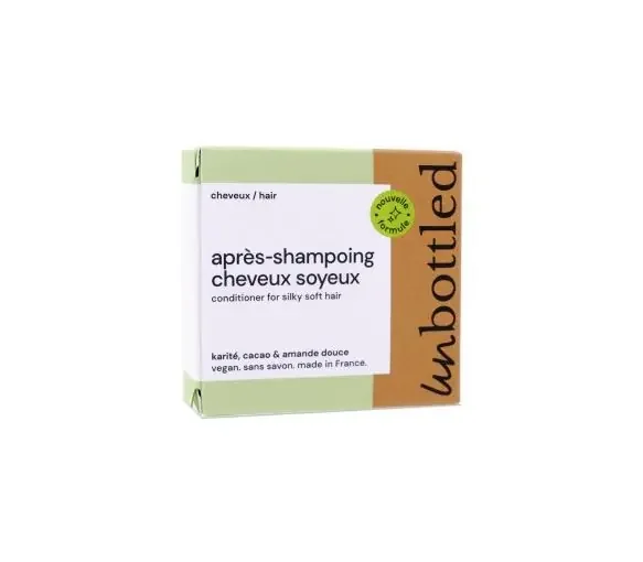 Unbottled Après-shampoing solide cheveux soyeux – pain de 50g