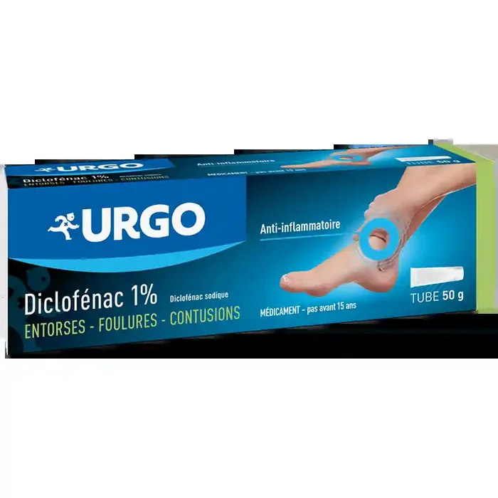 URGO GEL DICLOFENAC 1% ANTI INFLAMMATOIRE TUBE DE 50G URGO