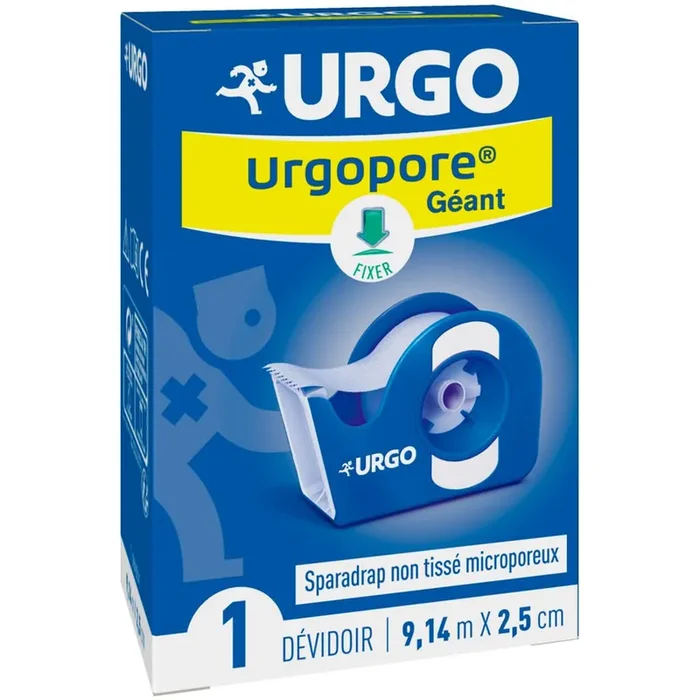 Urgopore – Sparadrap Non Tissé Microporeux – Dévidoir 9,14 m X 2,5 cm