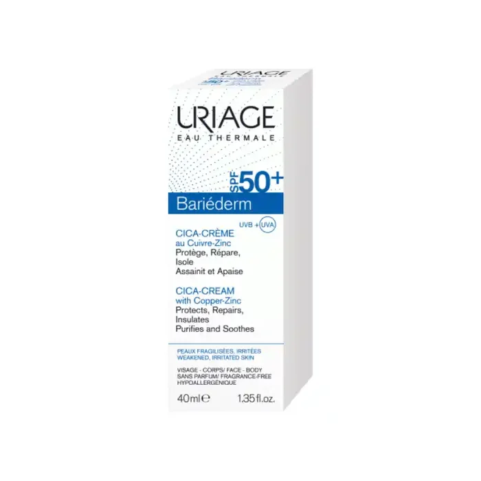 Uriage Bariederm cica-creme spf 50+ au cuivre-zinc 40ml