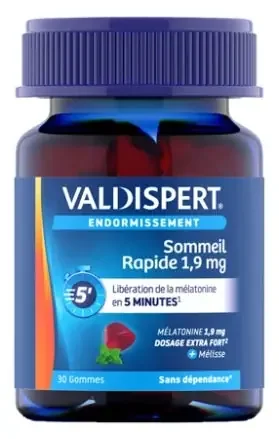 Valdispert Endormissement Sommeil Rapide 1,9 mg 30 Gommes