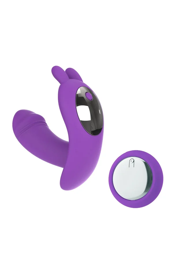 Vibromasseur stimulateur de clitoris télécommandé – 10 modes – Violet