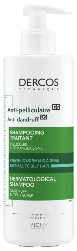 Vichy Dercos Shampoing Antipelliculaire Cheveux Normaux à Gras 390 ml