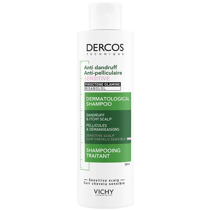 VICHY Dercos Shampooing Anti-pelliculaire pour Cuir Chevelu Sensible 200 ml