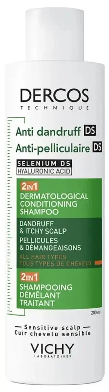Vichy Dercos Technique Anti-Pelliculaire DS Shampoing Démêlant Traitant 2en1 200 ml