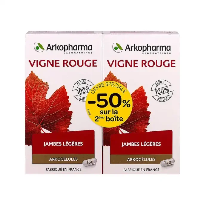 Vigne rouge 2×150 gélules (2ème à -50%)