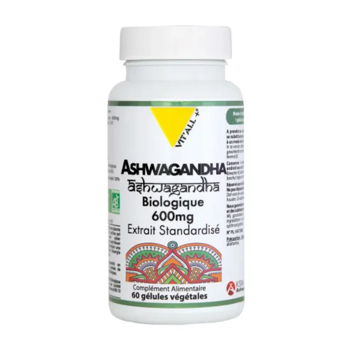 Vit‘all+ Ashwagandha Bio 600mg, 60 gélules végétales