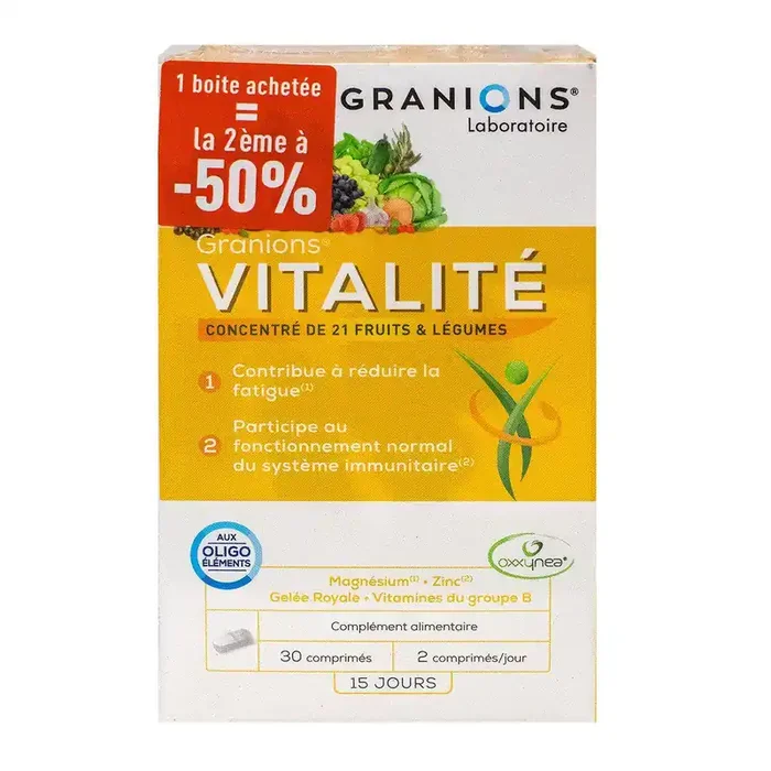 Vitalité 21 fruits et légumes 2×30 comprimés