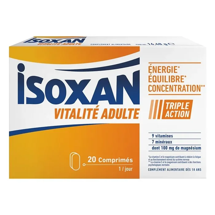 Vitalité Adulte – Energie Equilibre Concentration – 20 Comprimés
