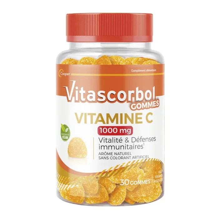 Vitamine C 1000 mg – Vitalité et Défenses immunitaires – 30 gummies