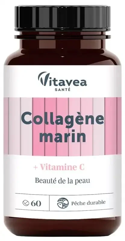 Vitavea Collagène Marin + Vitamine C Beauté de la Peau 60 Unités
