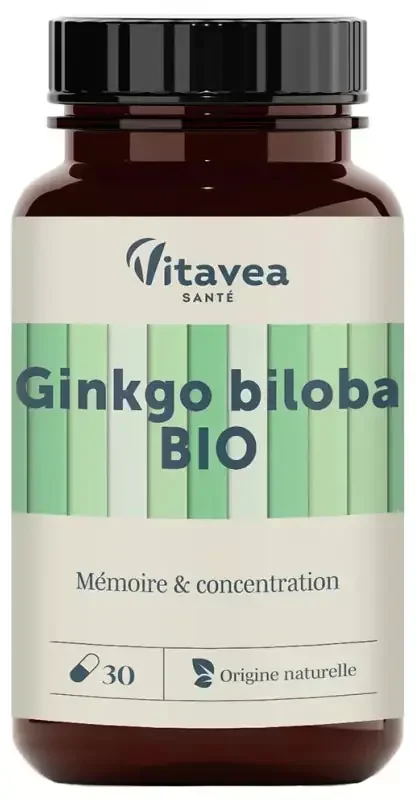 Vitavea Ginko Biloba Mémoire & Concentration Bio 30 Unités