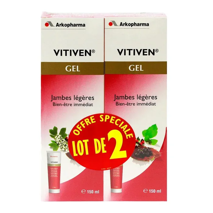 Vitiven gel jambes légères 2x150ml