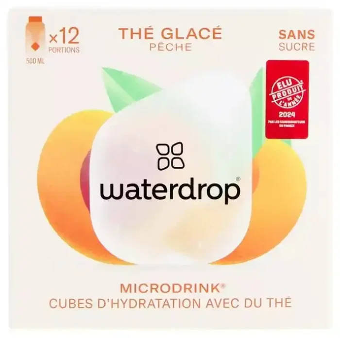 Waterdrop Microdrink Thé Glacé Pêche 12 Cubes – Goût Pêche