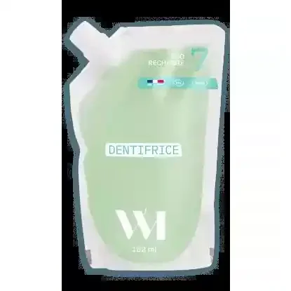 WhatMatters Dentifrice menthe adulte et enfant + 7 ans – Recharge 180ml