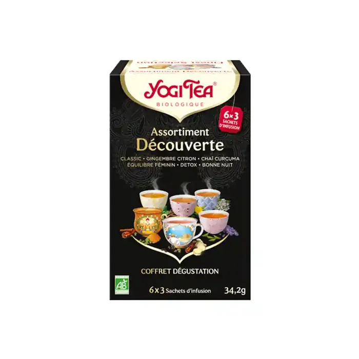 Yogi Tea assortiment decouverte 6×3 sachets d‘infusion