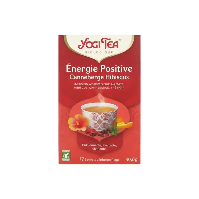 Yogi Tea Energie Positive Canneberge Hibiscus bio 17 sachets 30,6gr