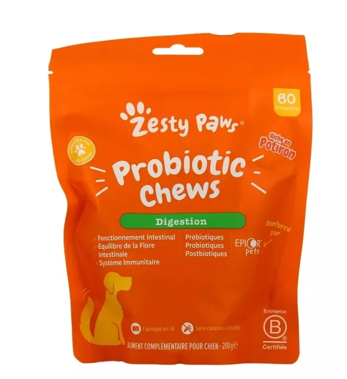 zesty paws Probiotic Chews Digestion – 60 friandises