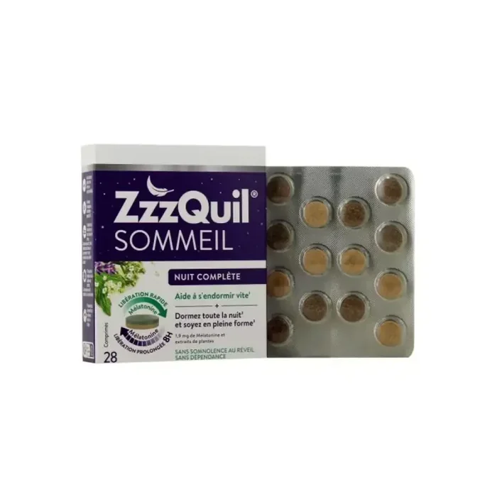 Zzzquil sommeil nuit complete comprime 28
